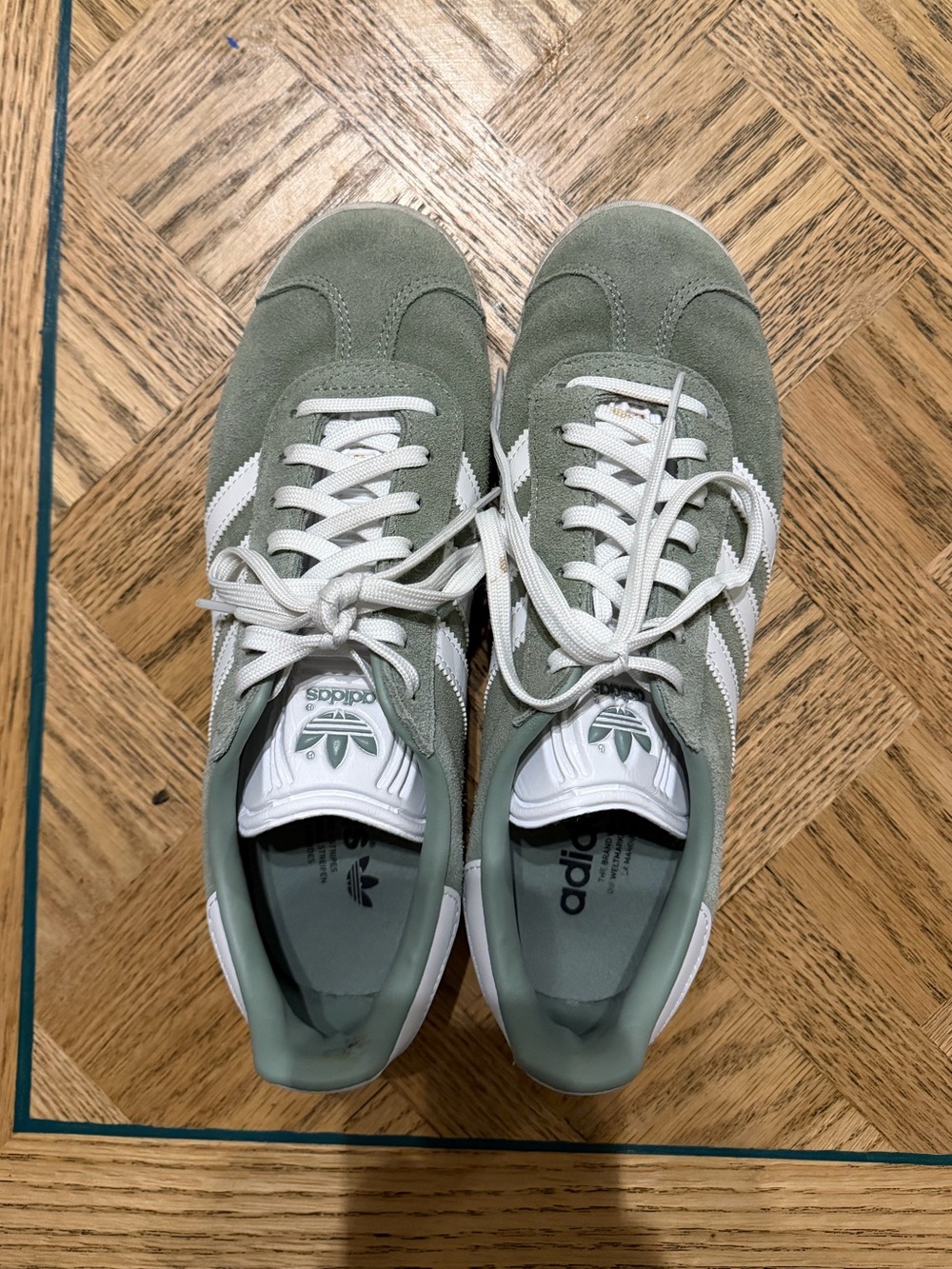 adidas Gazelle Suede Sneakers in Sage Green